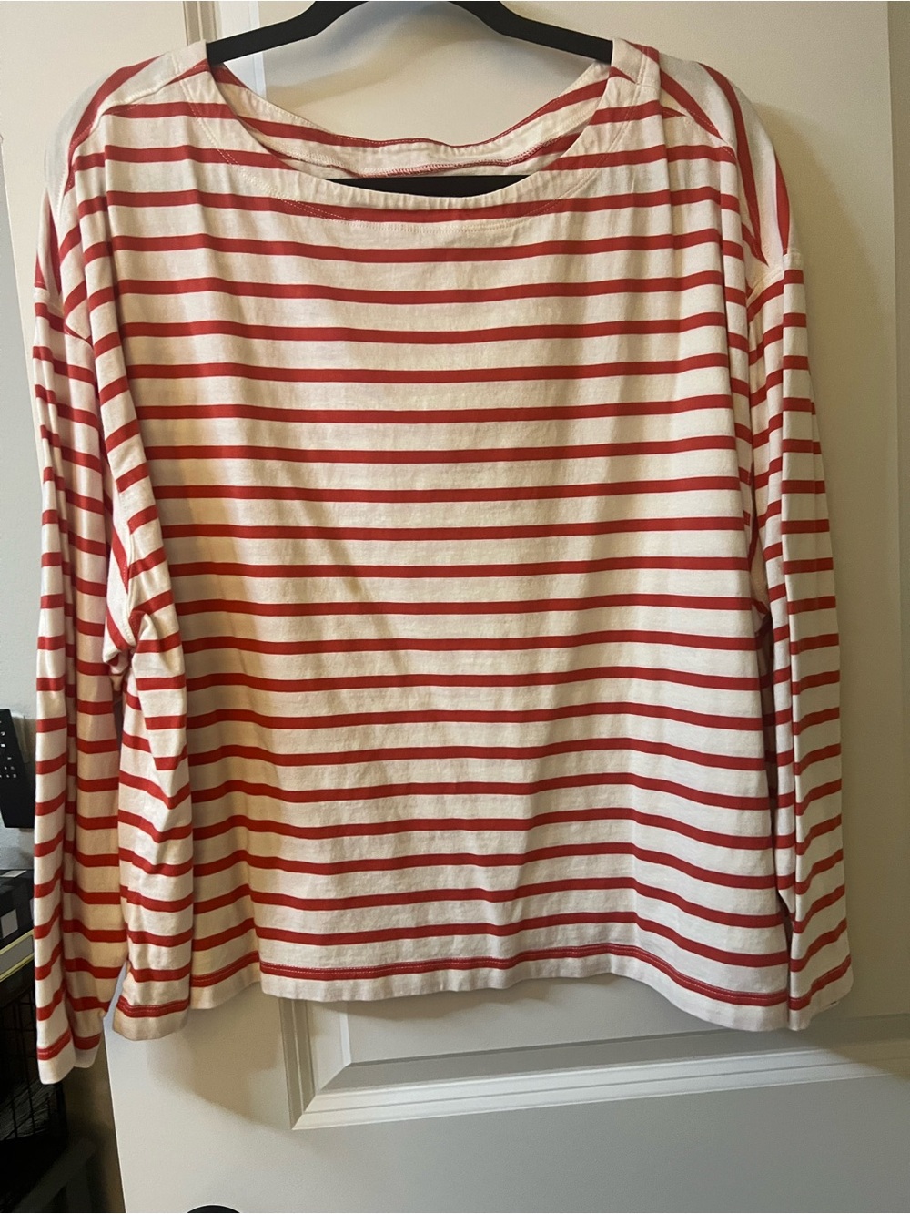 Old Navy boat neck striped long sleeve tee 2X